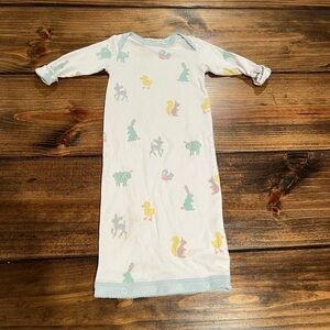 Beaufort Bonnet Co. infant gown, Easter, 0-3 months, newborn, snaps, bunnies